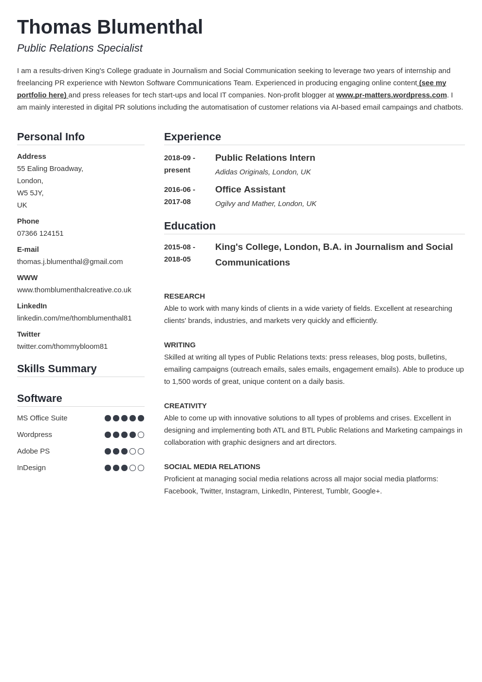 resume examples skills section beginners