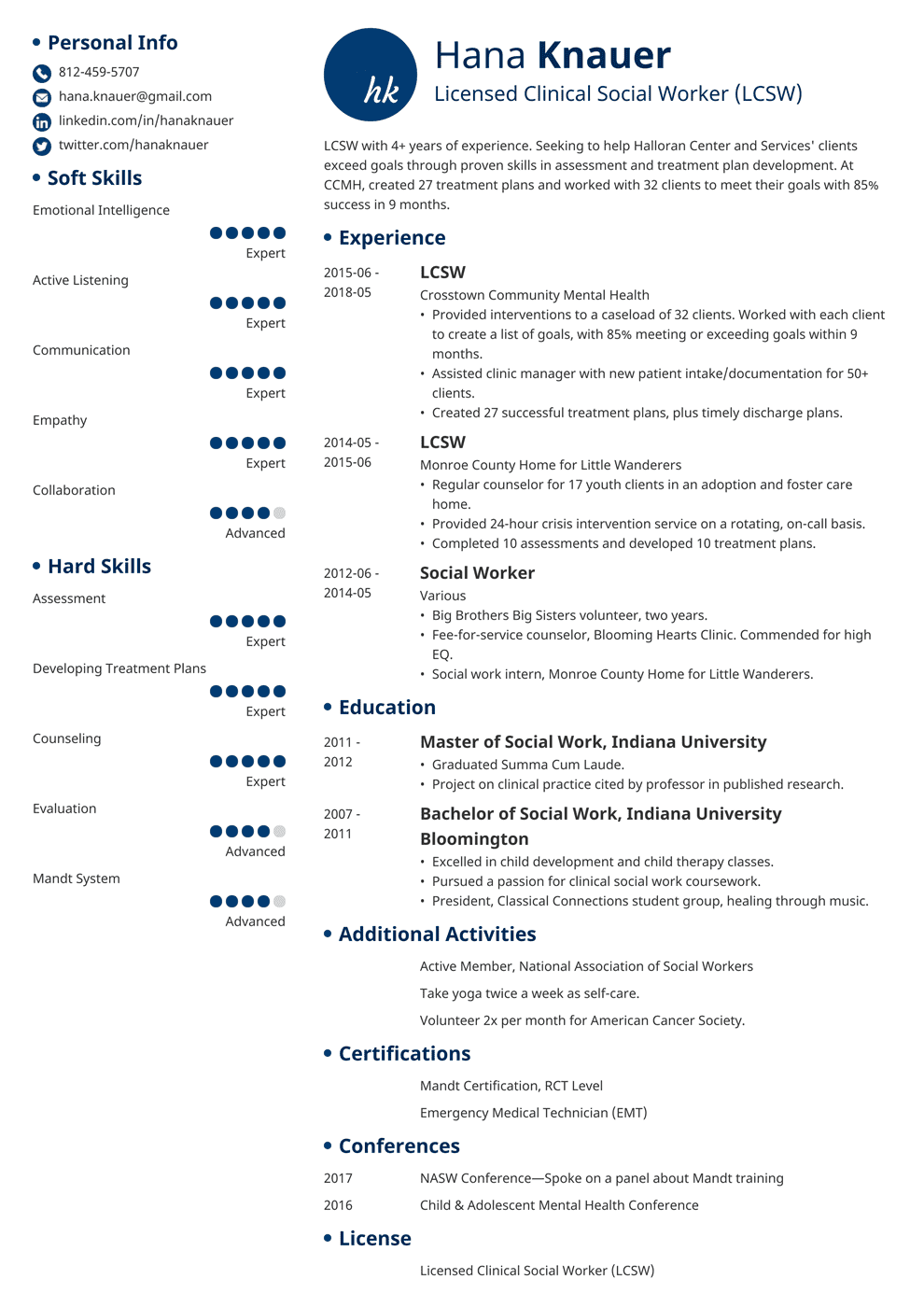 Social Work Resume: Examples for a Social Worker (20+ Tips)