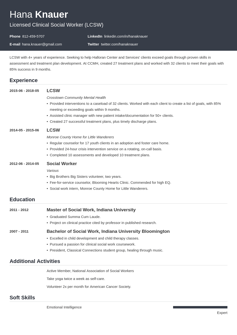 social work resume example template influx