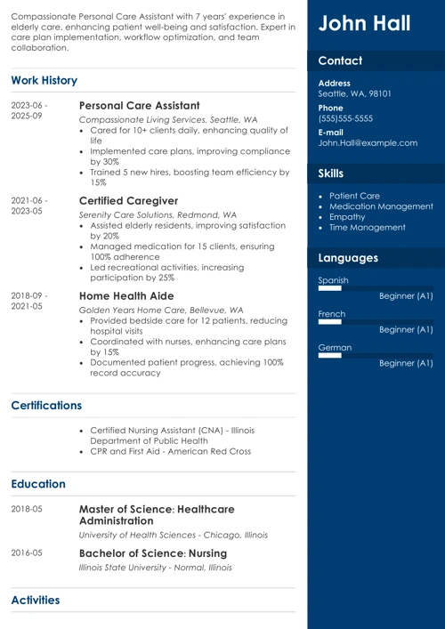 sample resume example