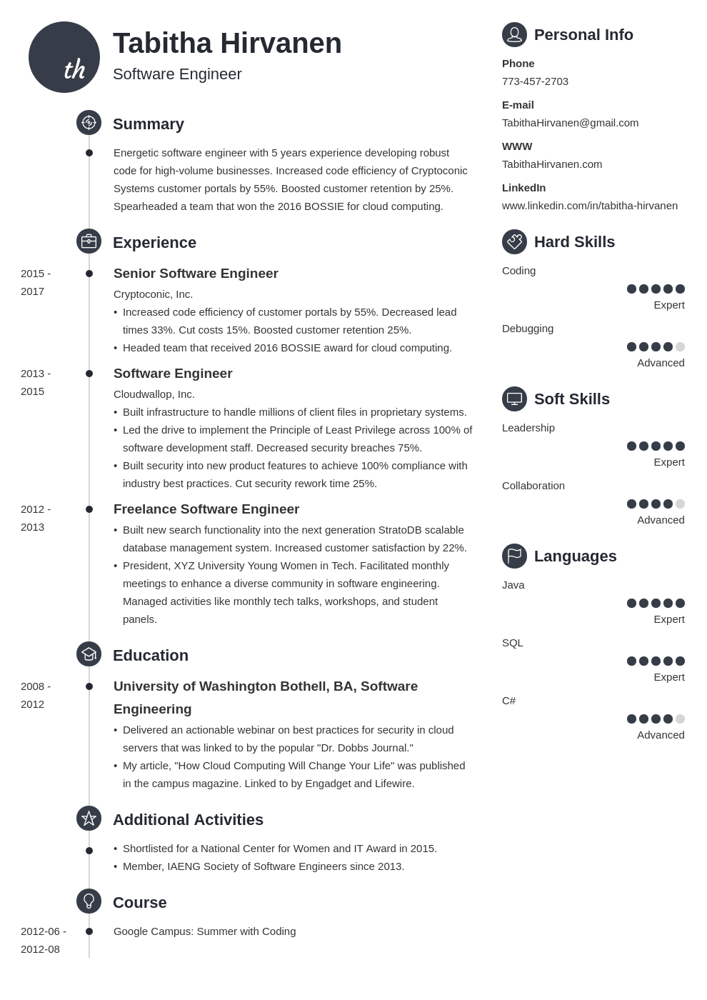 software engineer resume template primo