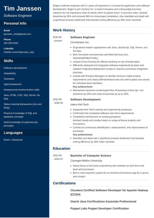 software engineer resume