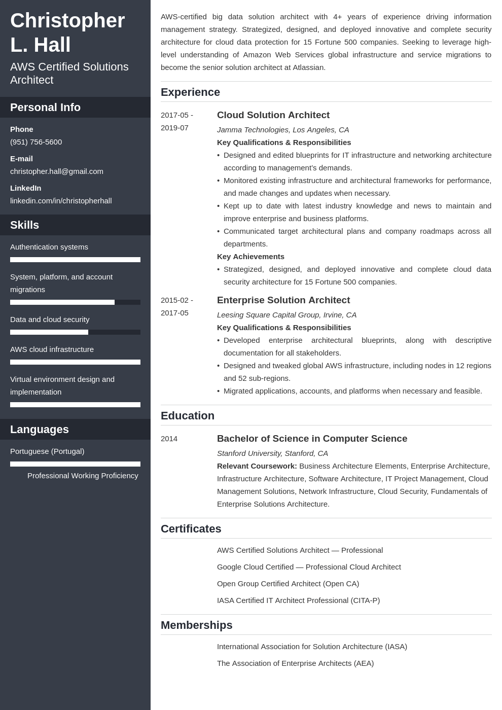 solution architect resume example template cascade