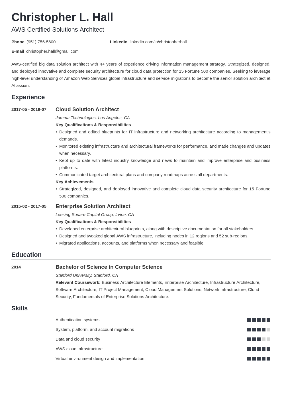 solution architect resume example template nanica