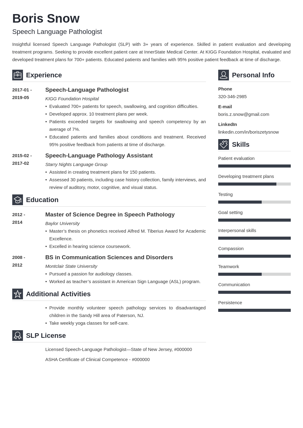 Speech Pathology Cover Letter from cdn-images.zety.com