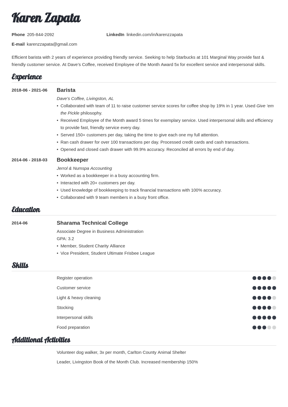 starbucks-resume-examples-and-guide-10-tips