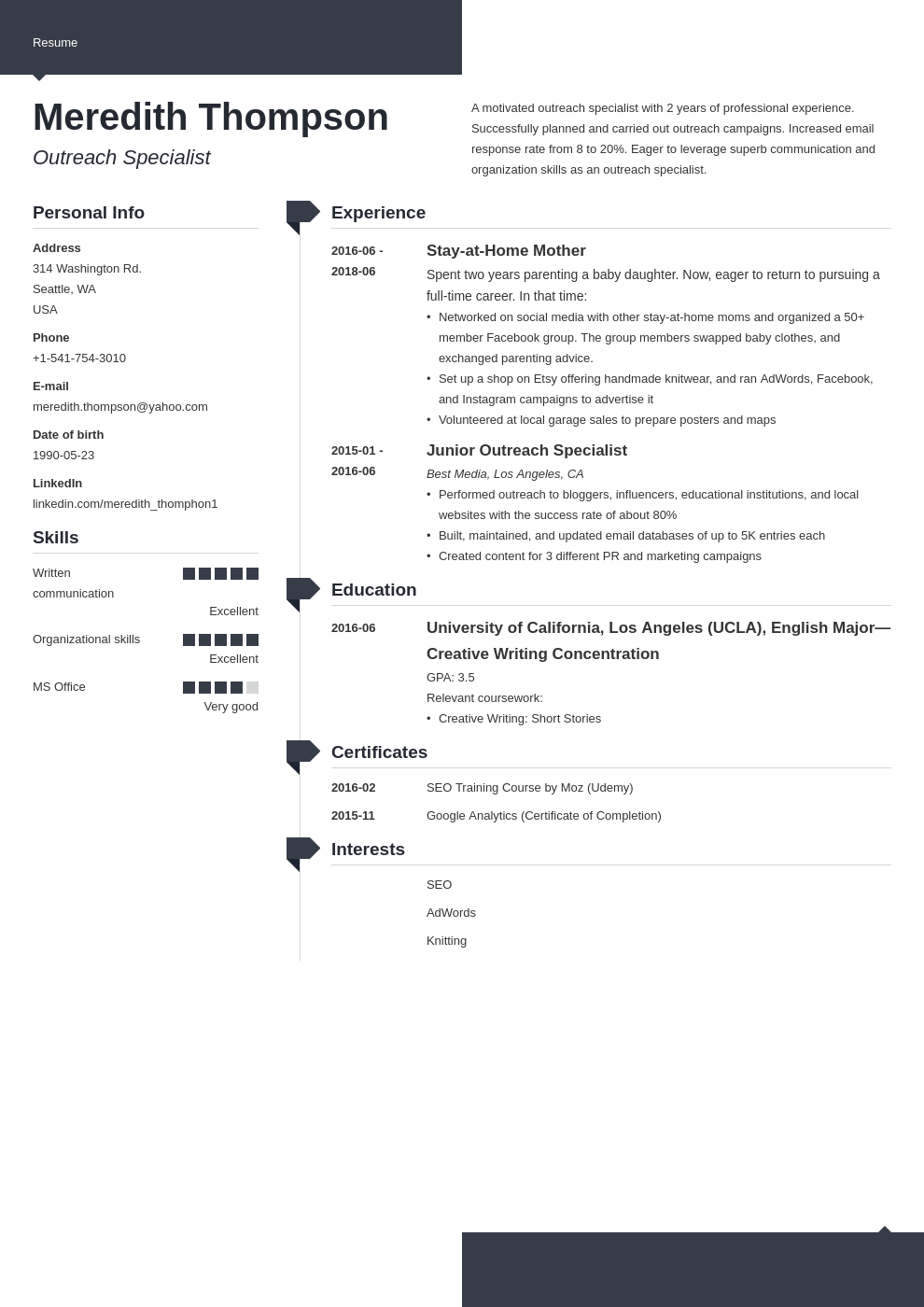 stay at home mom resume example template modern
