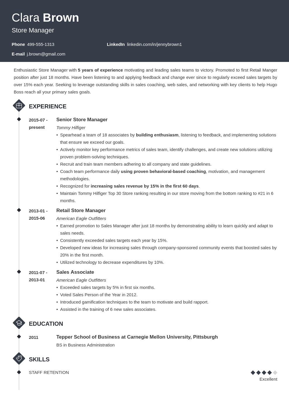 Retail Manager Resume Example 2024 (& Tips to Ace Yours!)