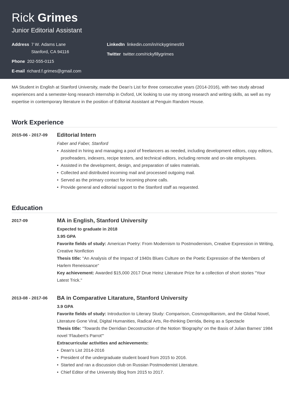 A Short And Engaging Pitch About Yourself : Teacher Resume ...