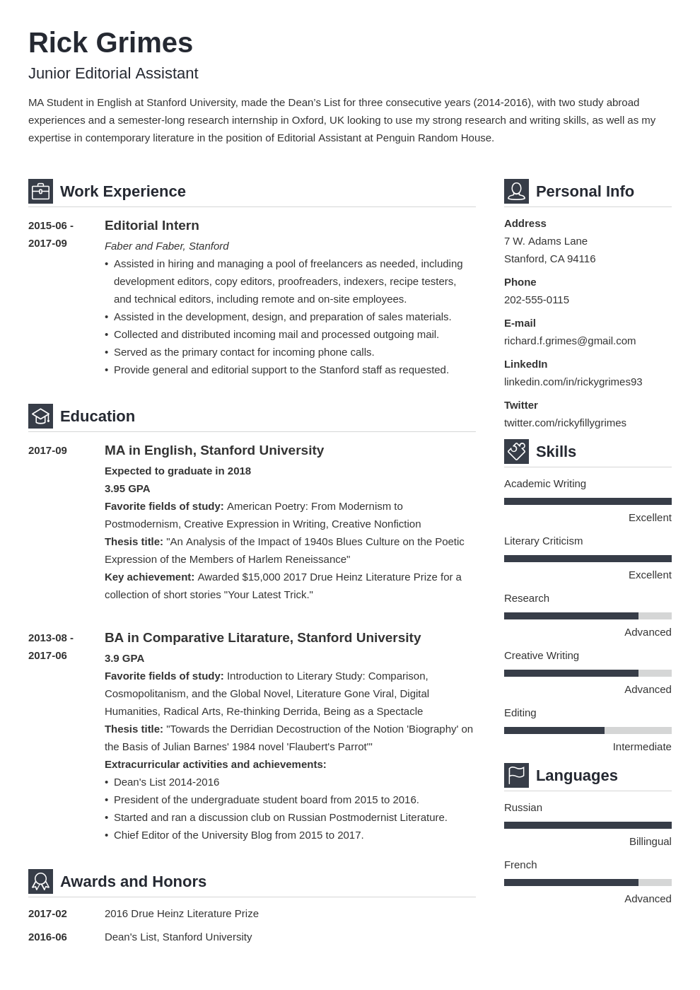 20 Student Resume Examples Templates For All Students