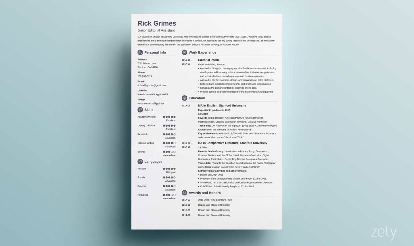 student resume  cv templates  15 examples to download  u0026 use now