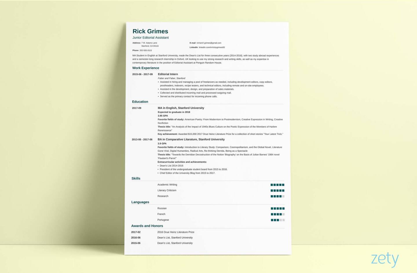 Student Resume Cv Templates 15 Examples To Download Use Now