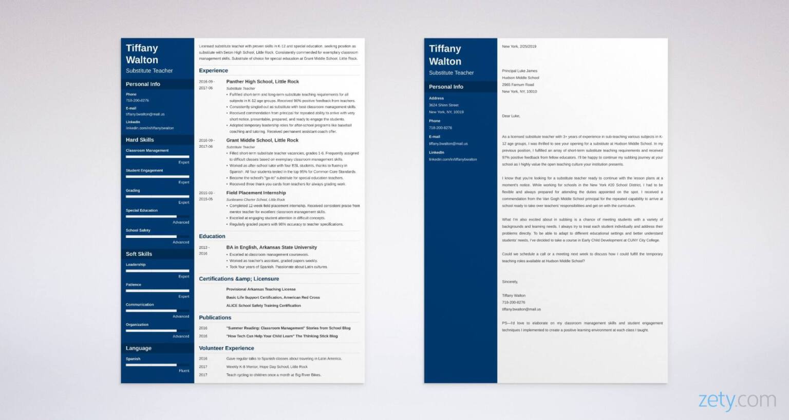 Substitute Teacher Cover Letter Examples For An Application