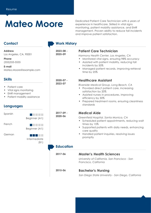 sample resume example