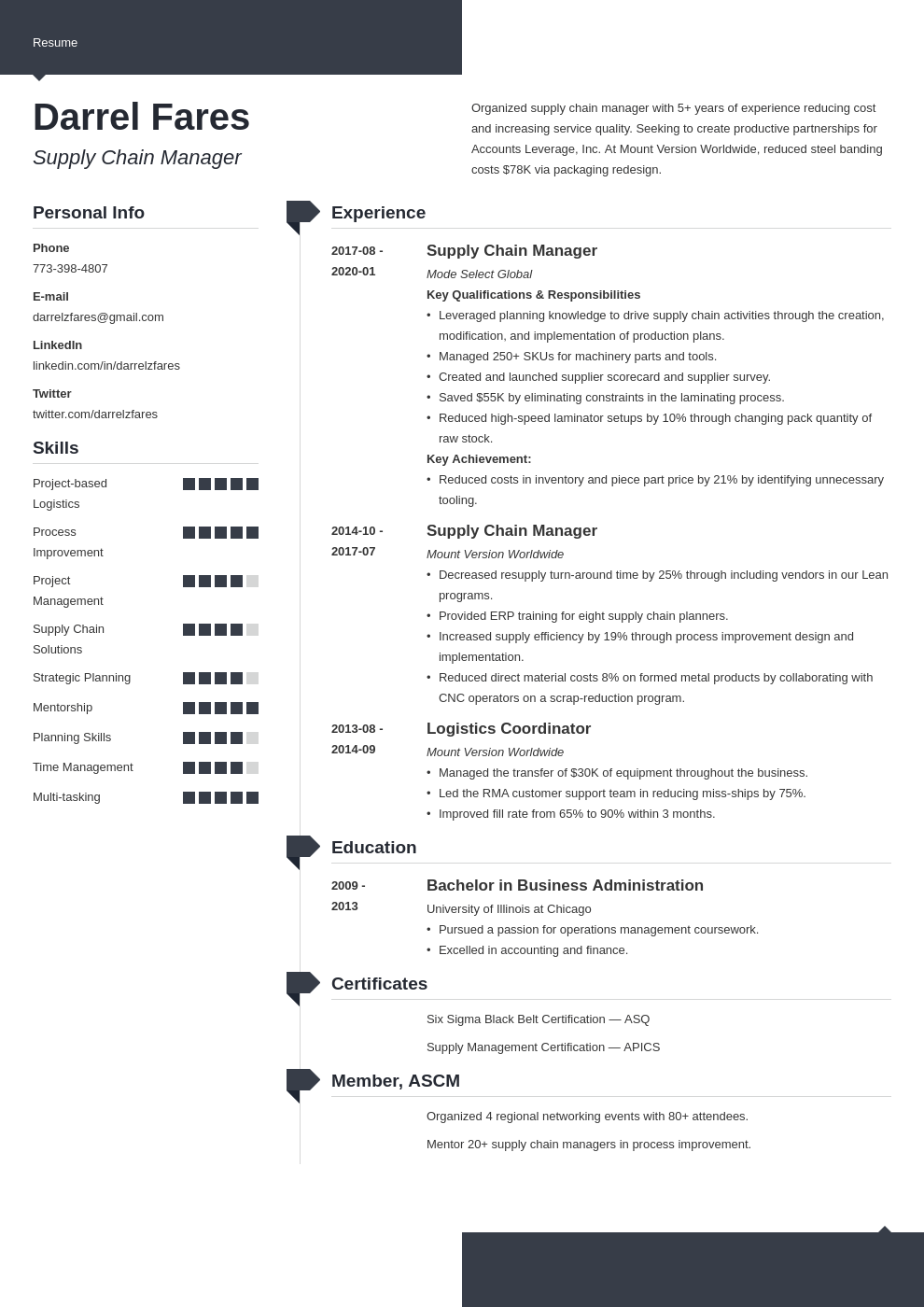 supply chain manager resume example template modern