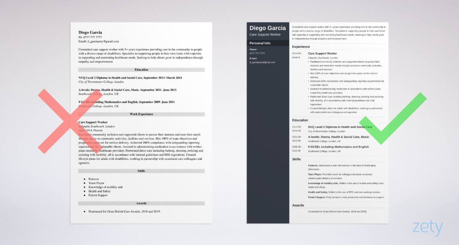 support worker cv templates