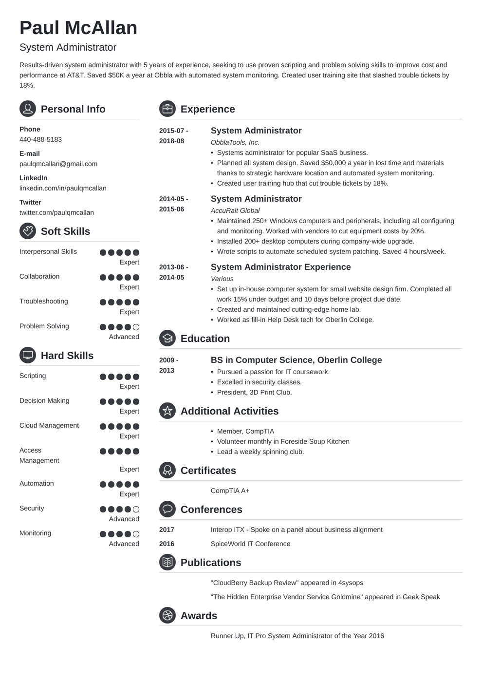 Kenan Flagler Resume Template