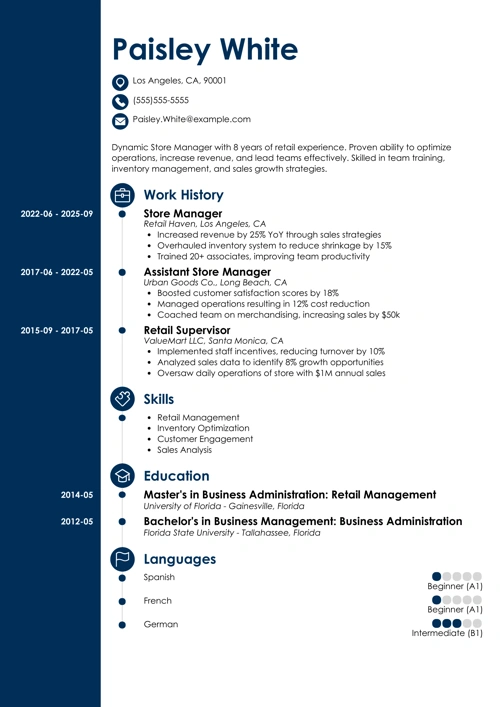 sample resume example