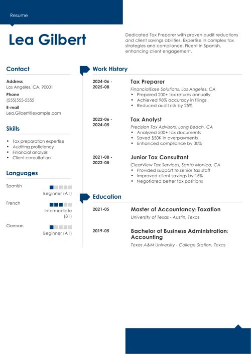 sample resume example