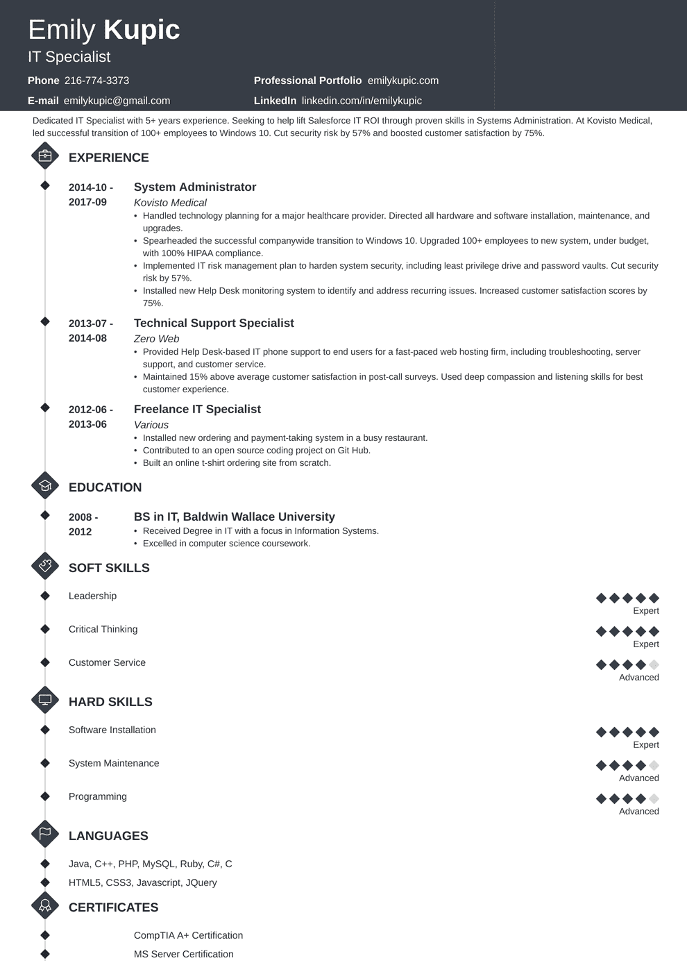 Tech Resume Examples Template Full 2023 Guide