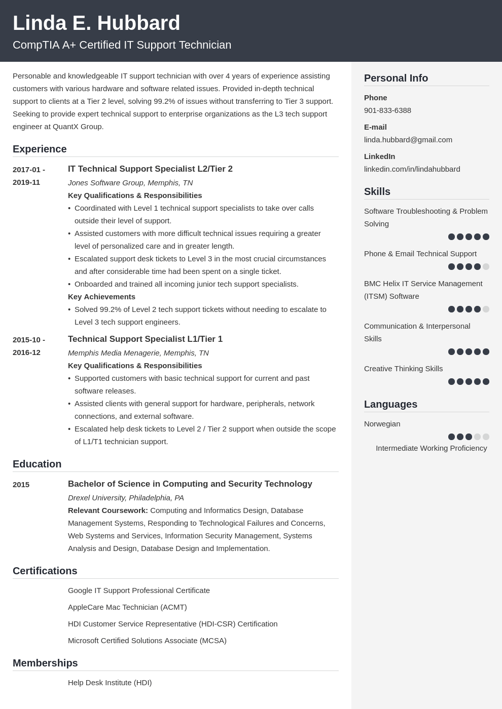 technical support resume example template cubic