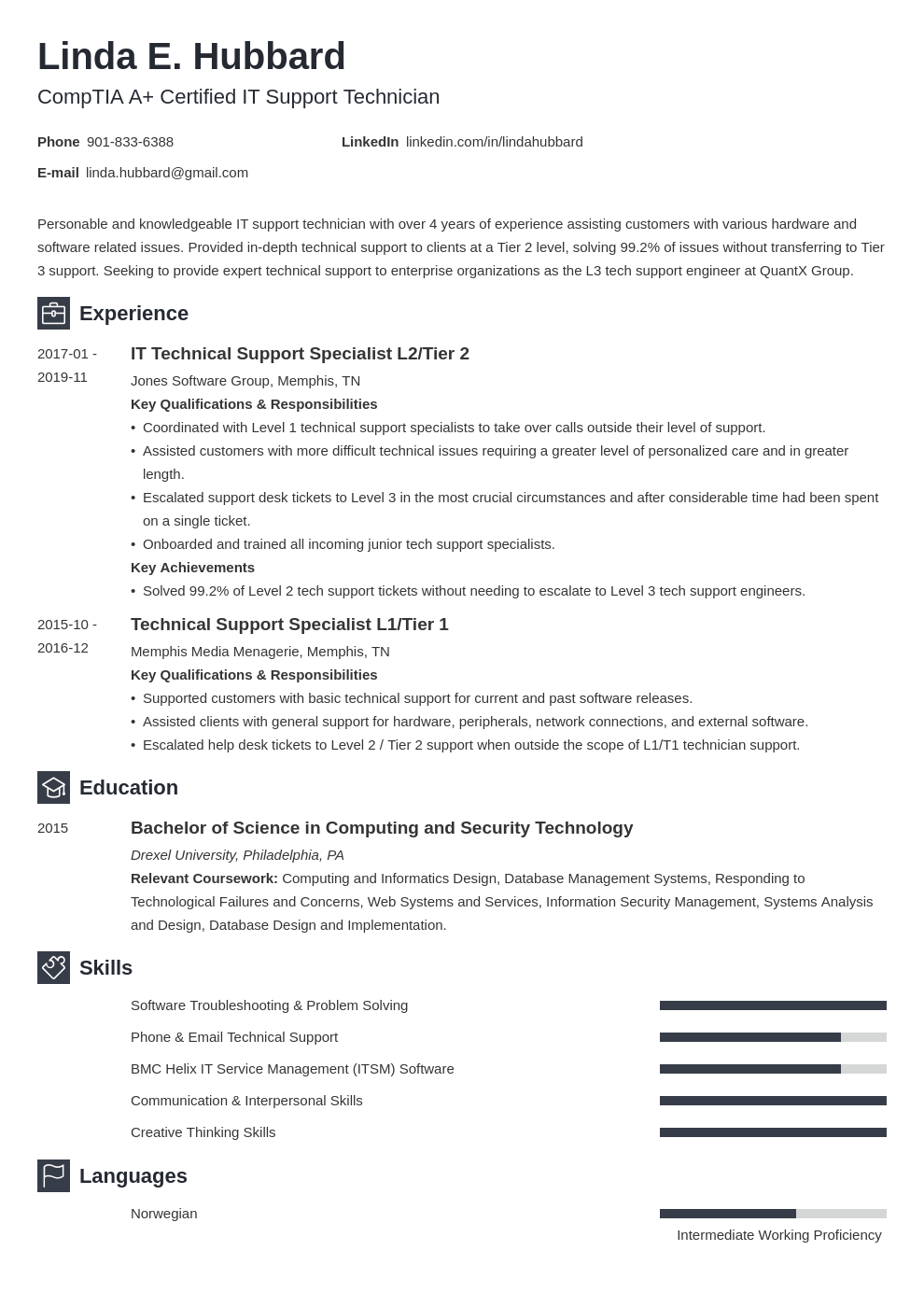 technical support resume example template newcast