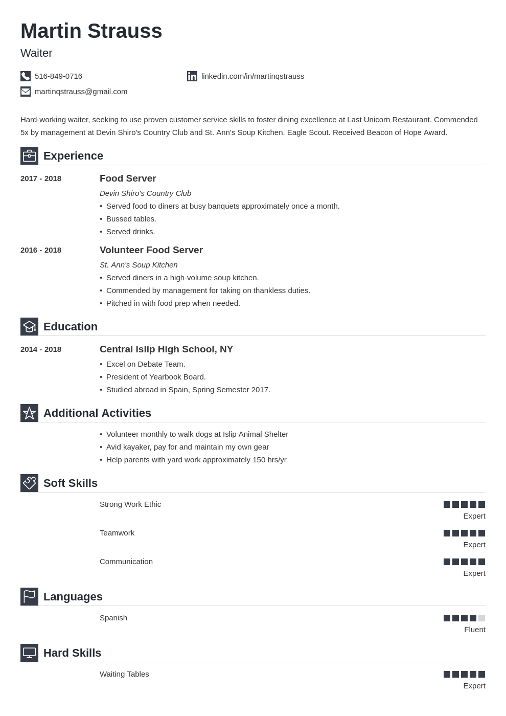 teen resume example template iconic