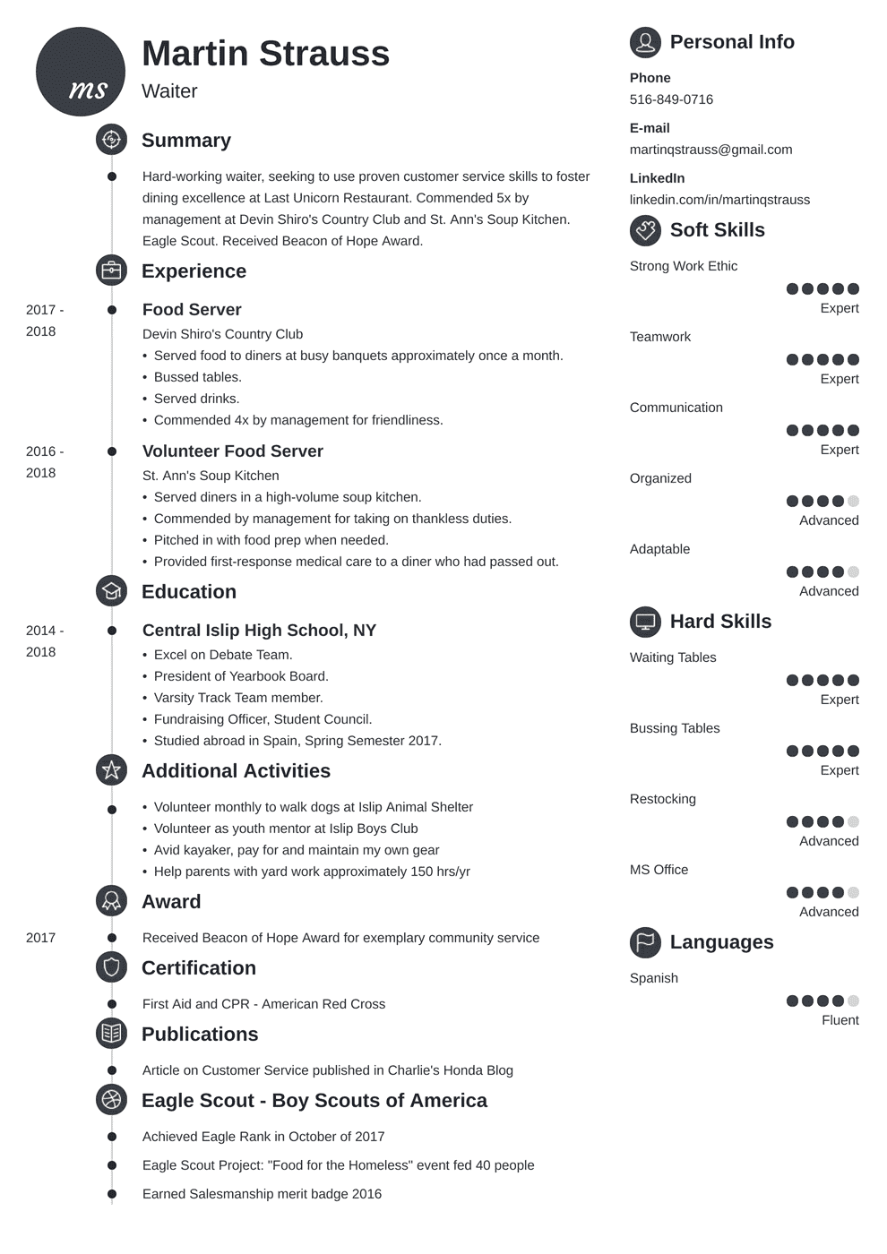 Teenager Resume Examples (Also With No Work Experience)