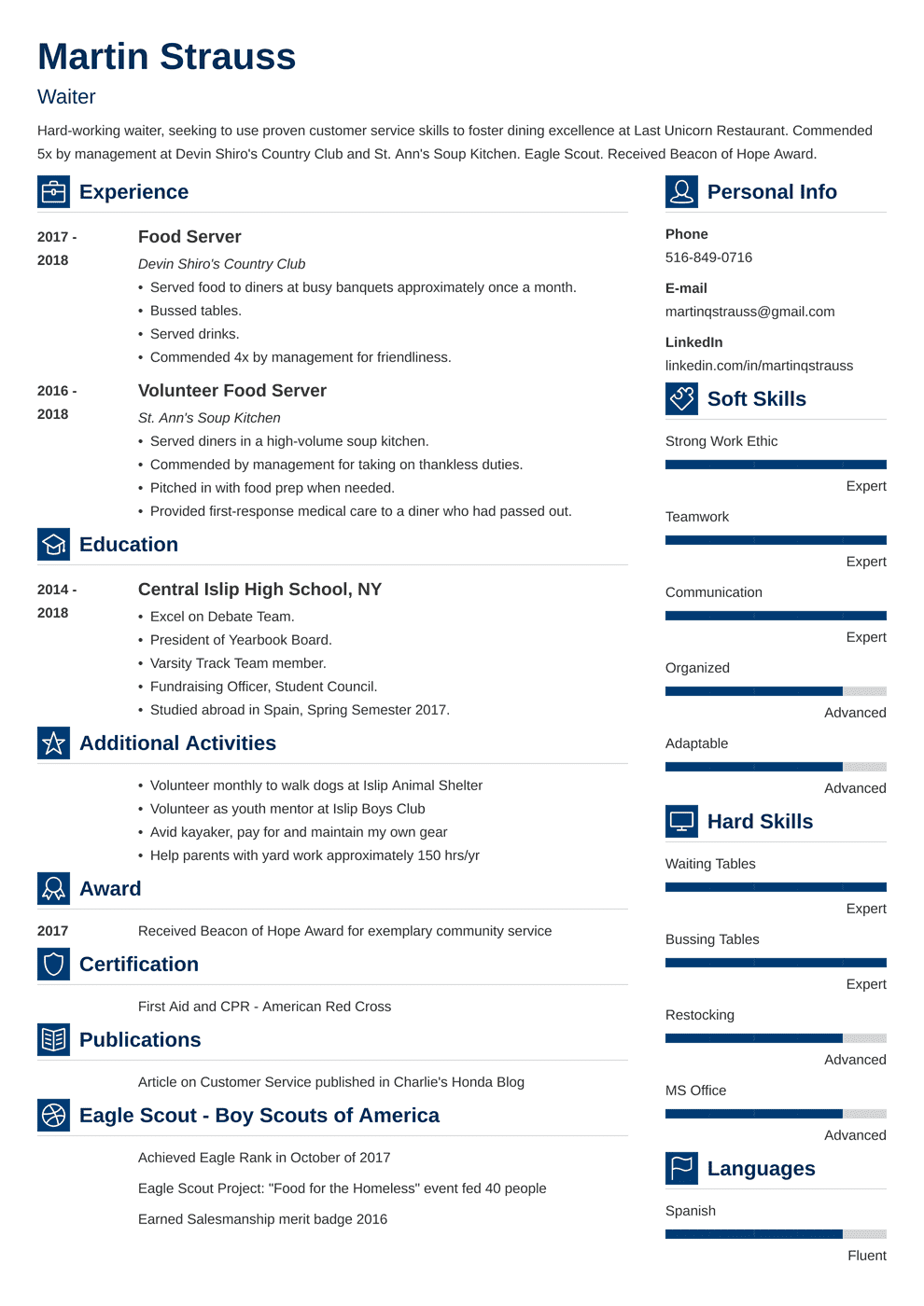 resume maker for teens