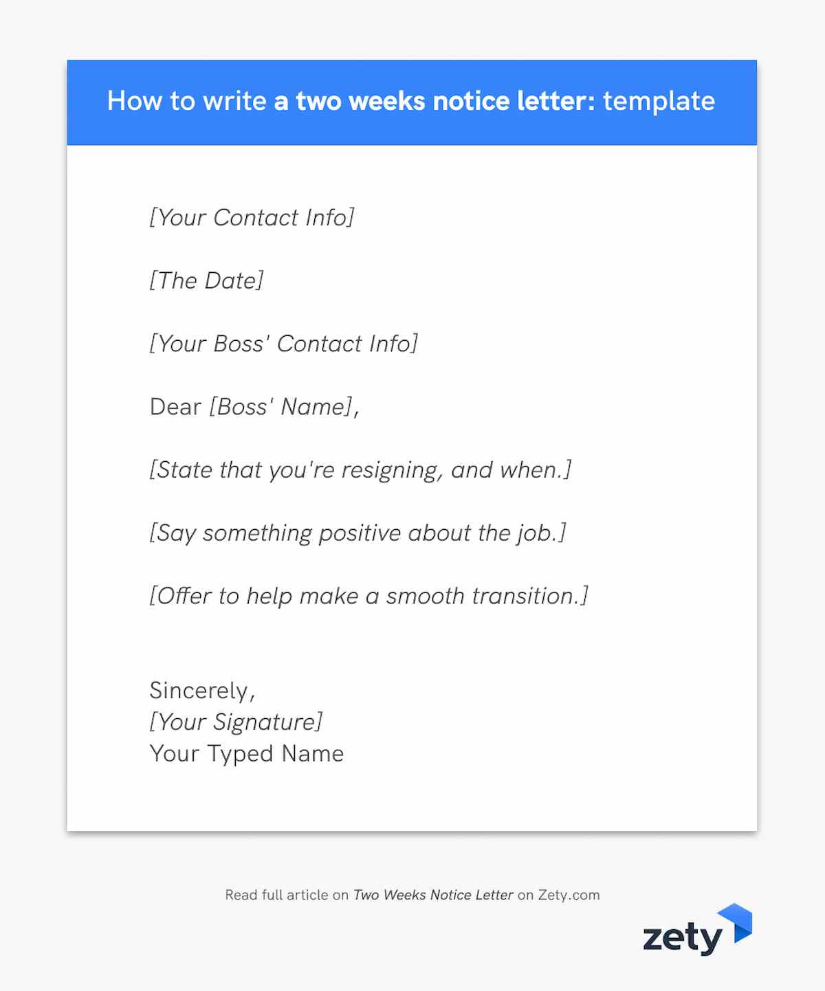 Two Weeks Notice Letter Template And Writing Guide