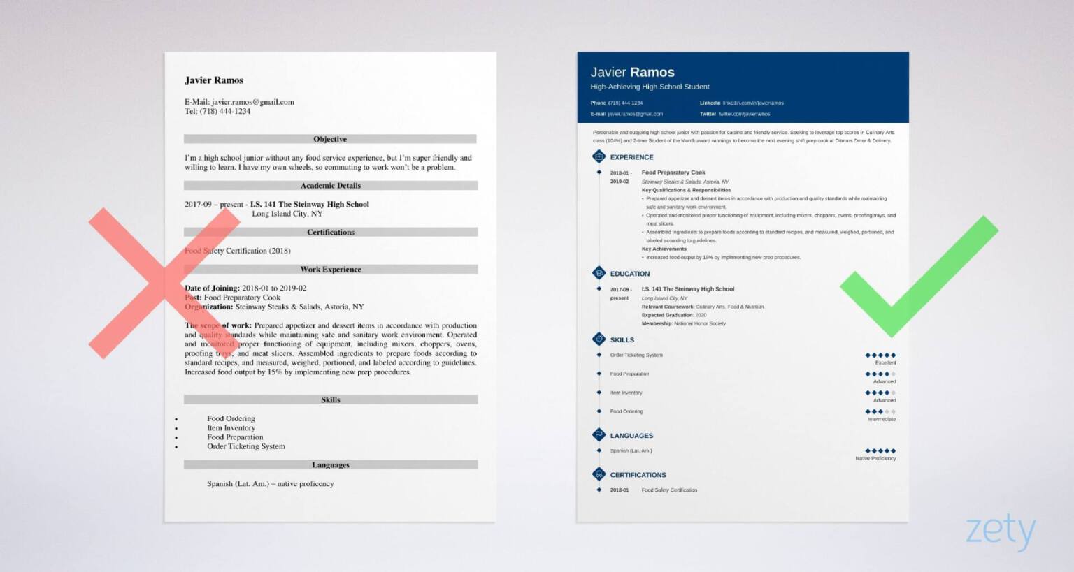 the best resume template high school