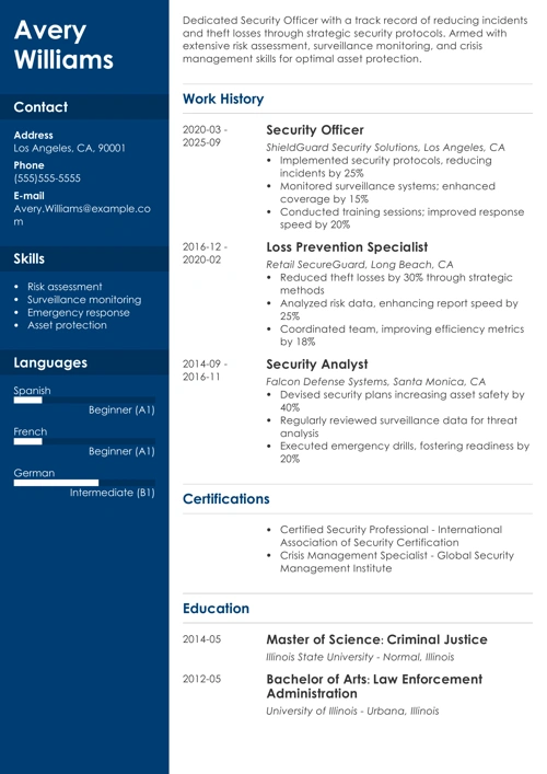 sample resume example
