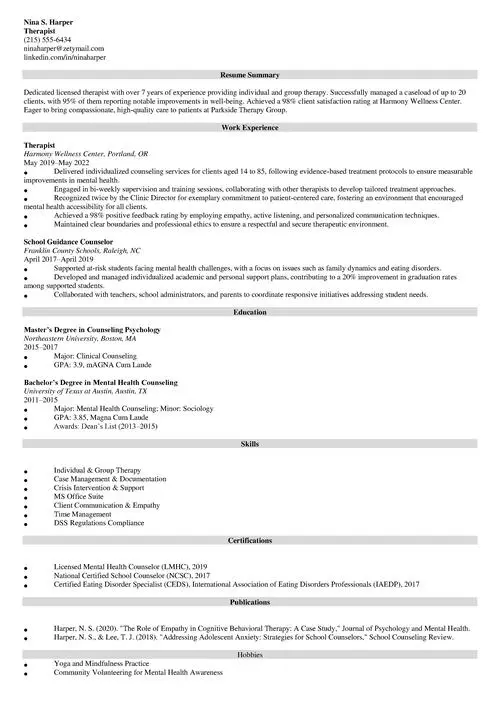 sample resume example