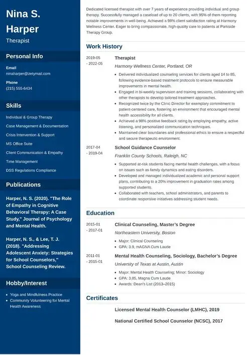 sample resume example