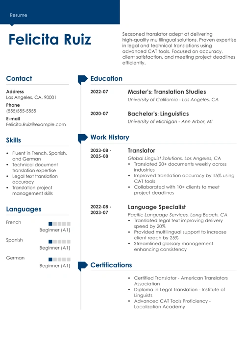 sample resume example