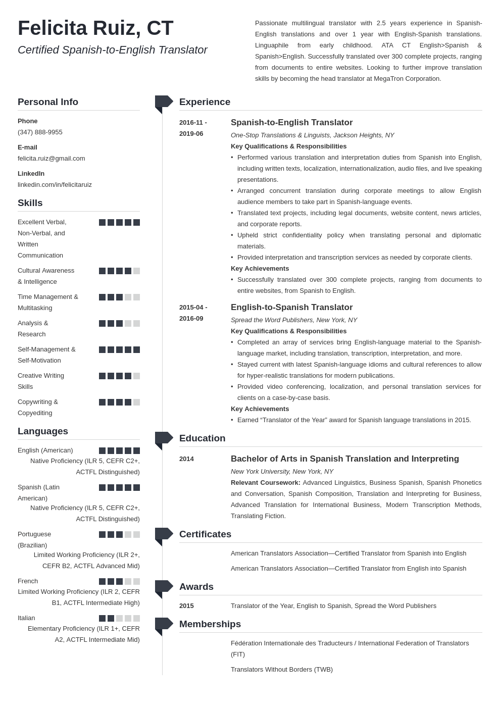 Translator Resume Sample with Skills (Template & Guide)