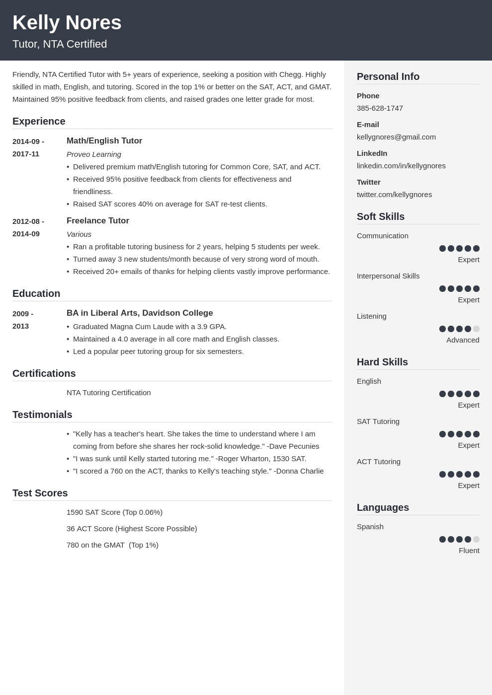 tutor resume example template cubic