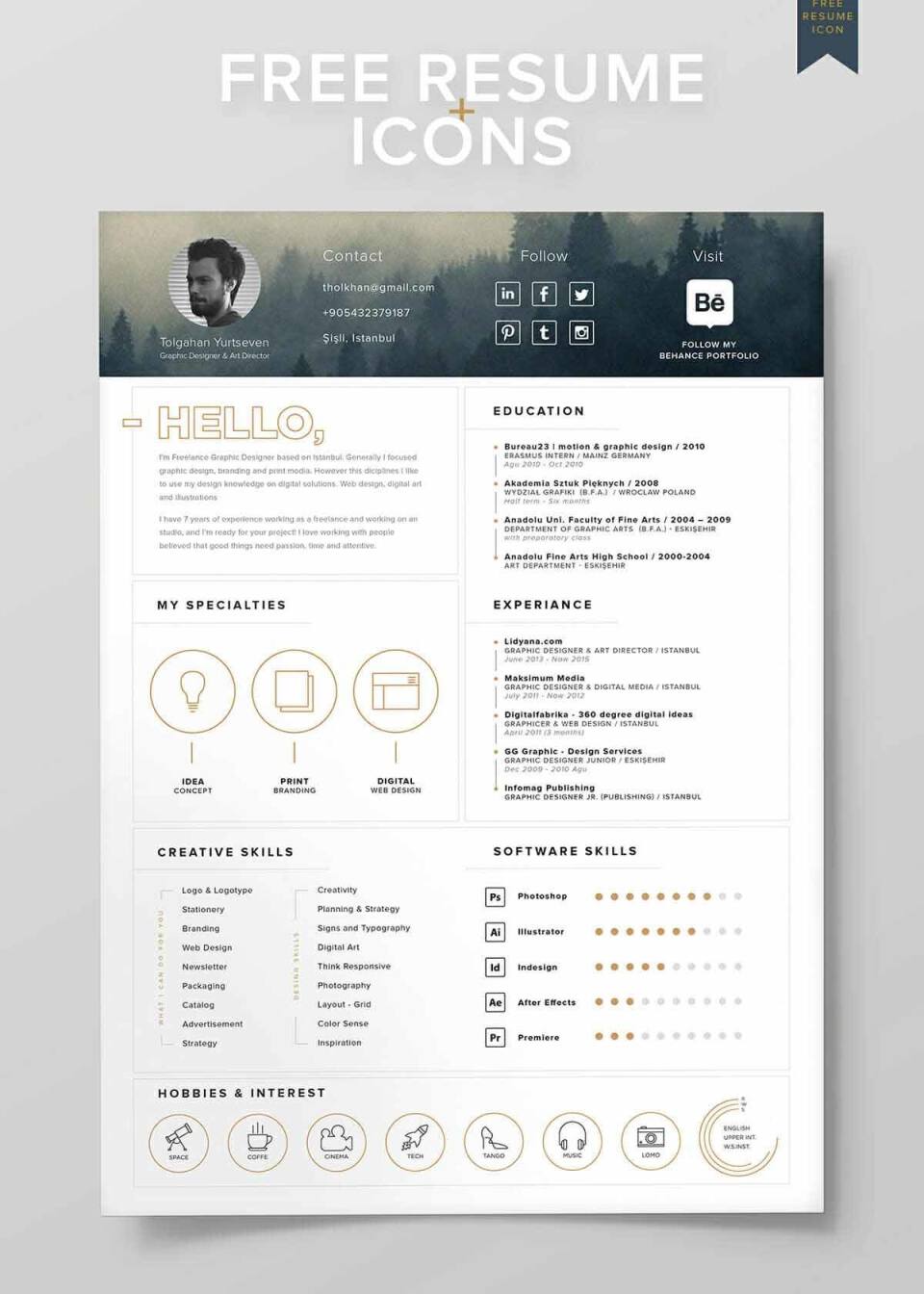 New Resume Template Two Columns Image Wajo