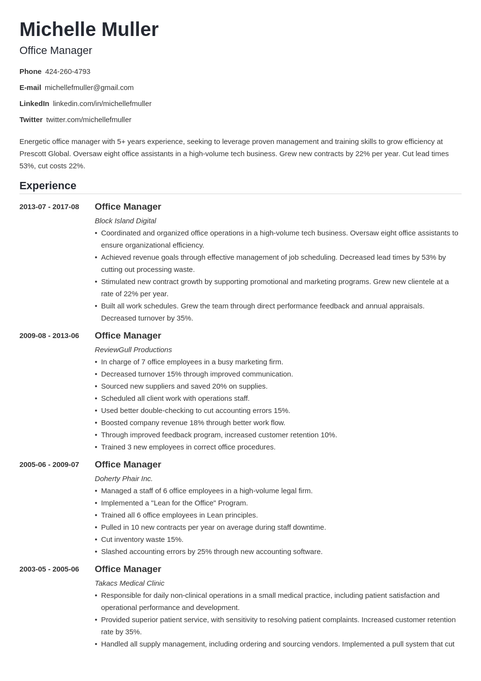 How to list multiple positions at the same company on a resume