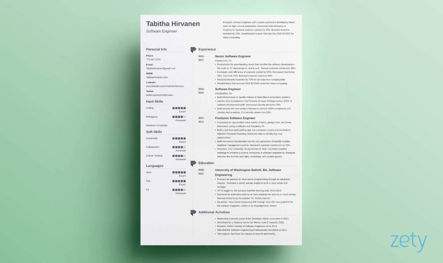 types of resumes