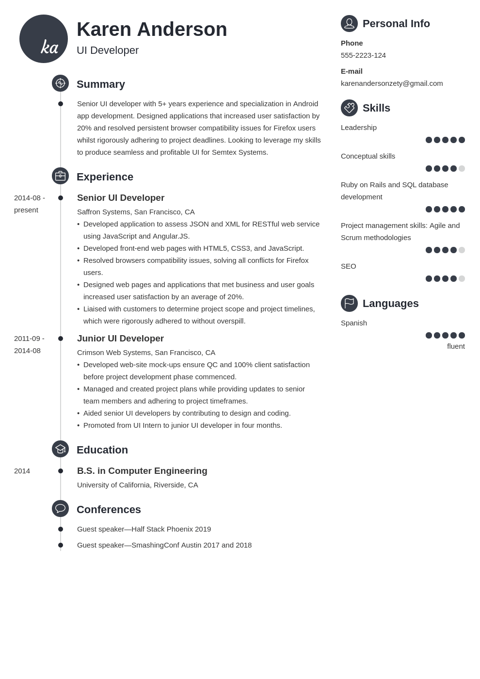 User Interface (UI) Developer Resume Sample & Guide