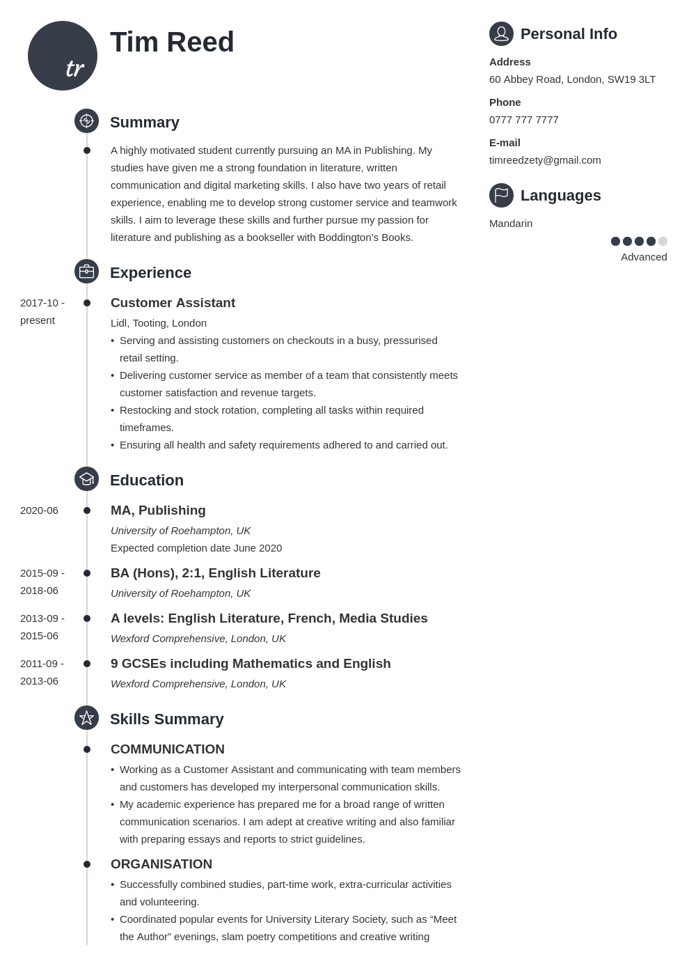 uk student cv example template primo