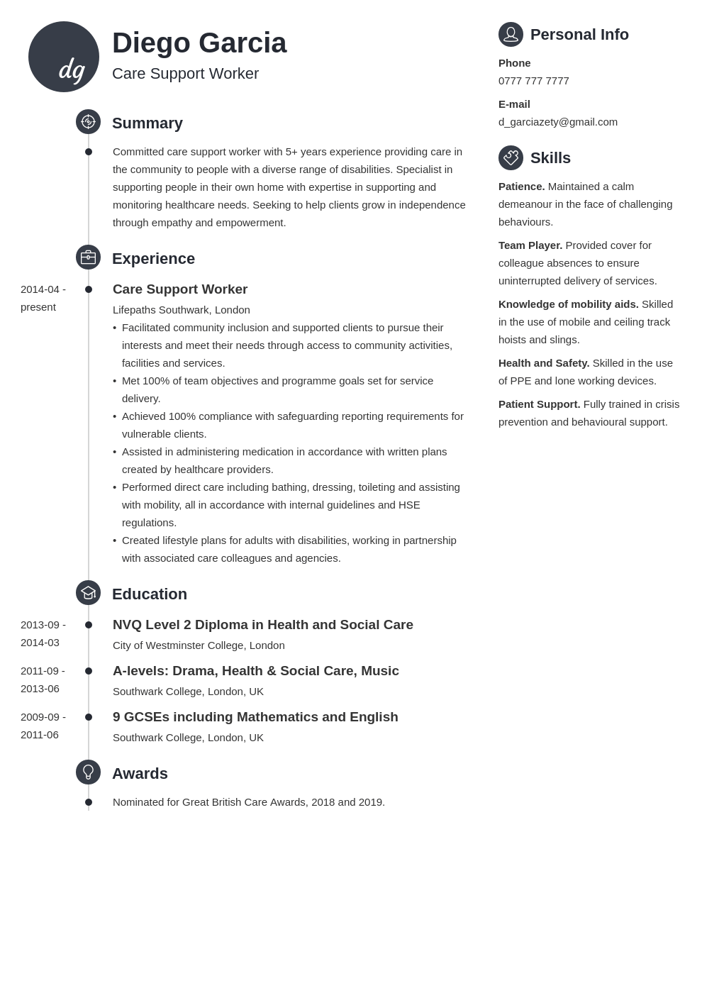uk support worker cv example template primo