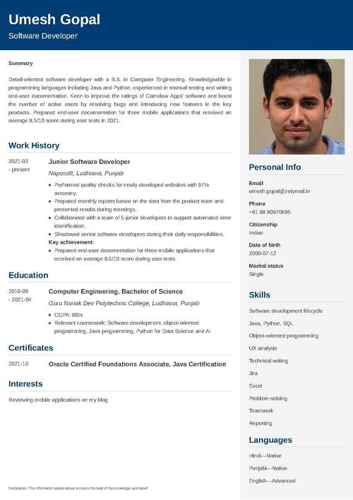 1-Year Experience Resume: Sample, Format & Writing Guide