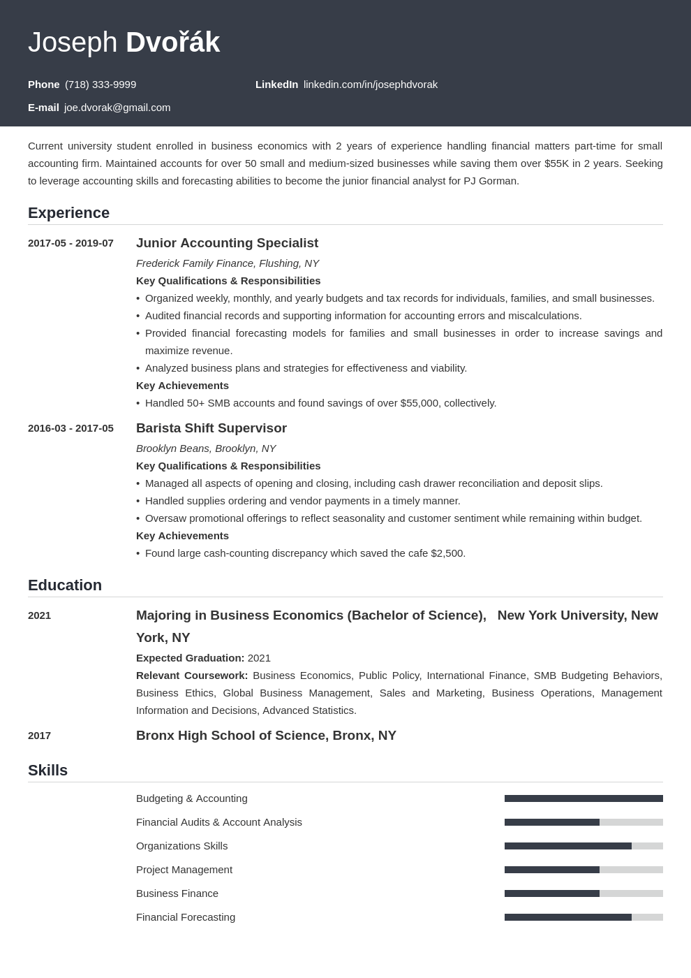 undergraduate resume example template influx