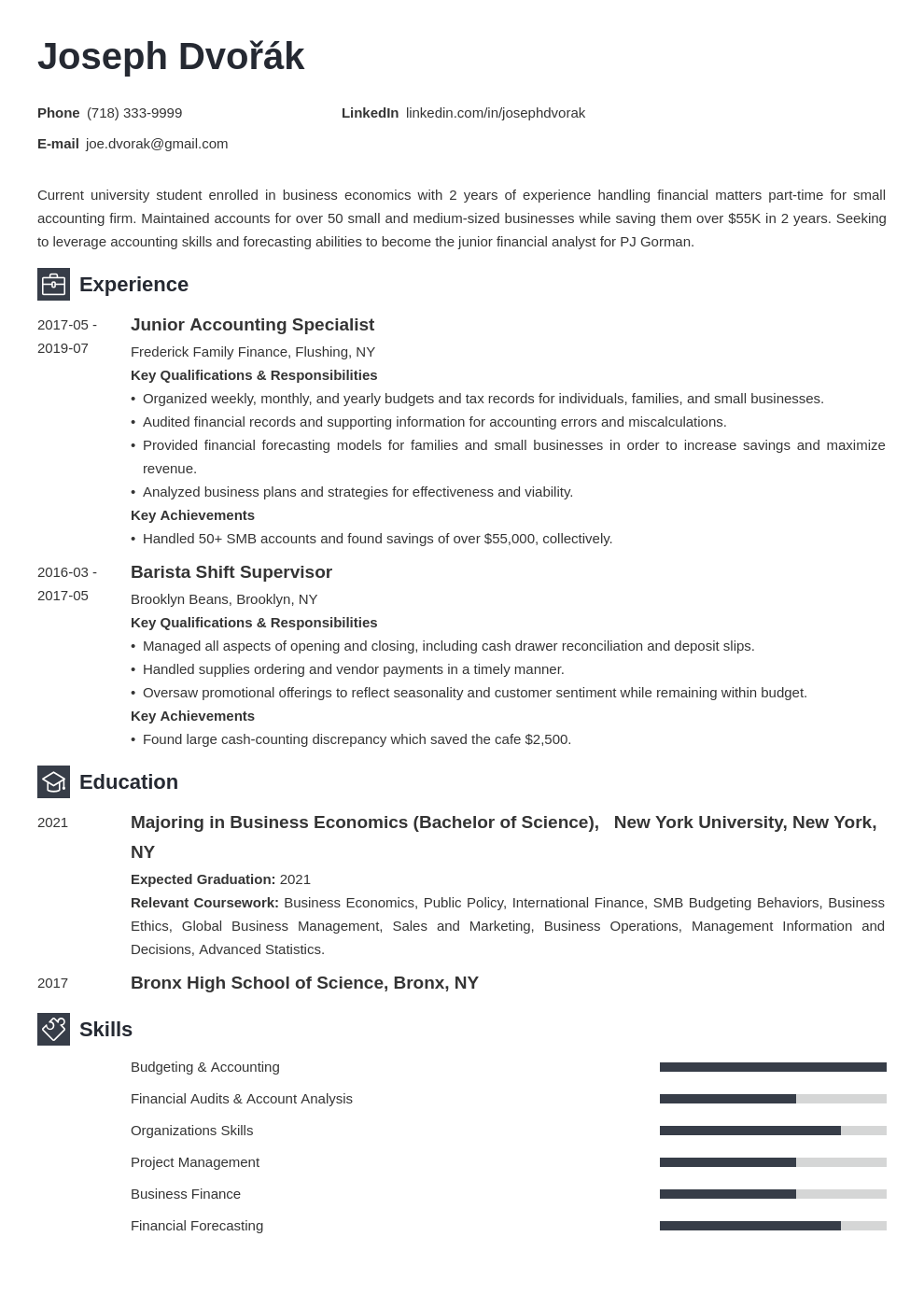 undergraduate resume example template newcast