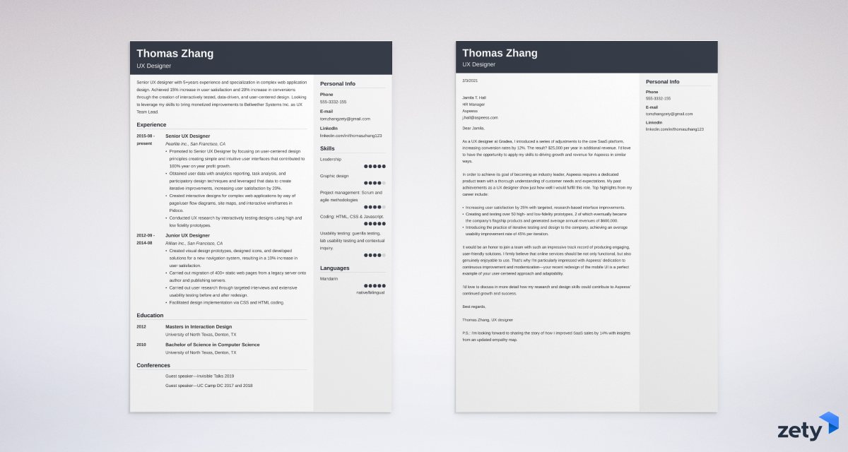 UX Designer Cover Letter Sample & Writing Guide