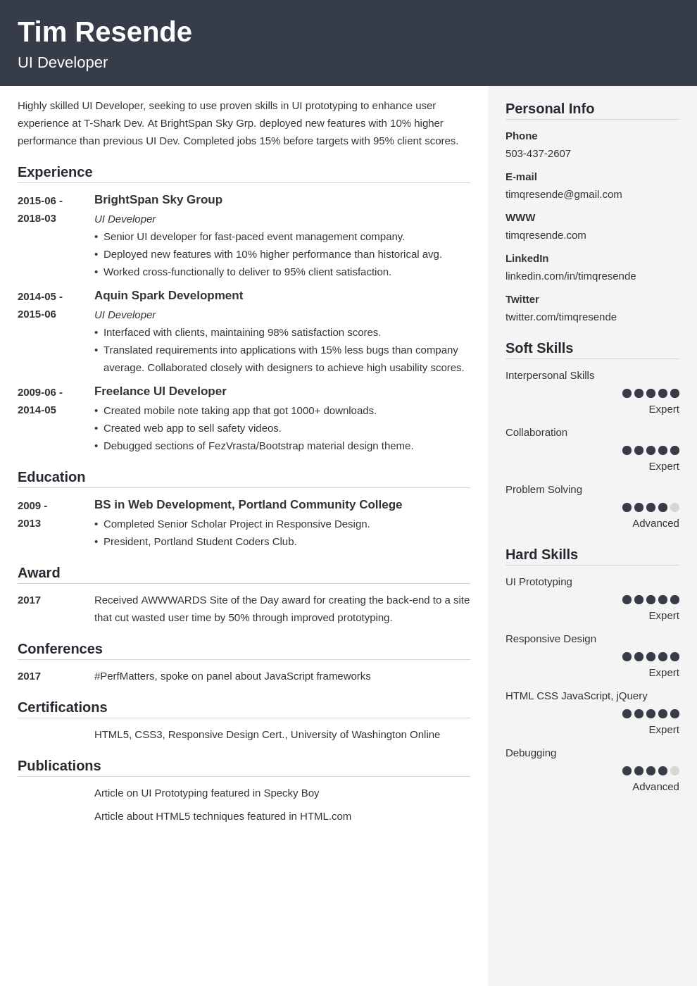 ux designer resume and ui developer resume examples template cubic