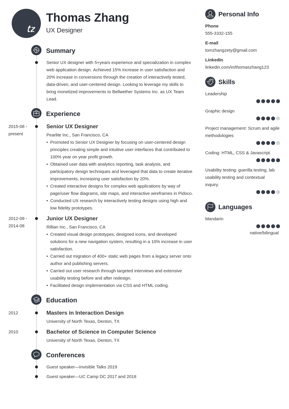 ux designer resume example template primo