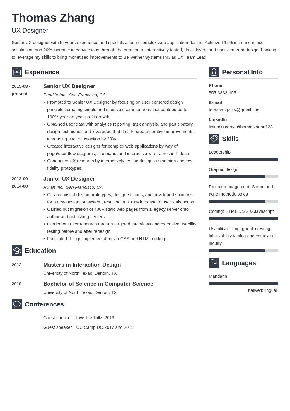 ux designer resume example template vibes